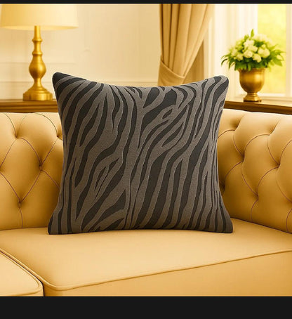 16X16 INCHES ZEBRA VALVET CUSHION COVER SQUARE PATTERN