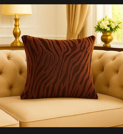 ZEBRA VALVET CUSHION COVER SQUARE PATTERN 16, 18 and 20 INCHES