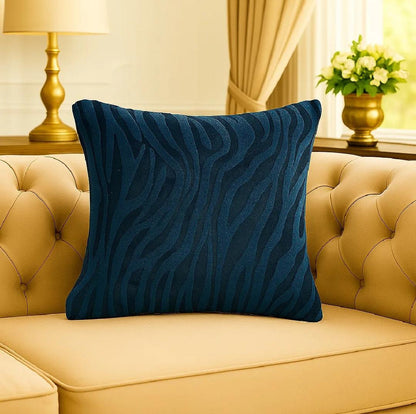 ZEBRA VALVET CUSHION COVER SQUARE PATTERN 16, 18 and 20 INCHES