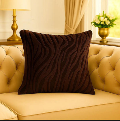 20X20 INCHES ZEBRA VALVET CUSHION COVER SQUARE PATTERN