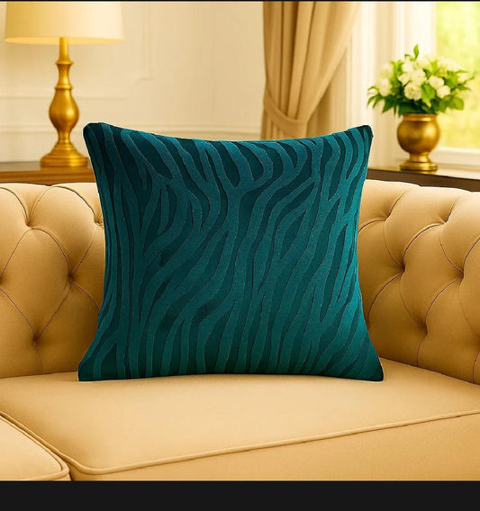 ZINK ZEBRA VALVET CUSHION COVER SQUARE PATTERN 16, 18 and 20 INCHES