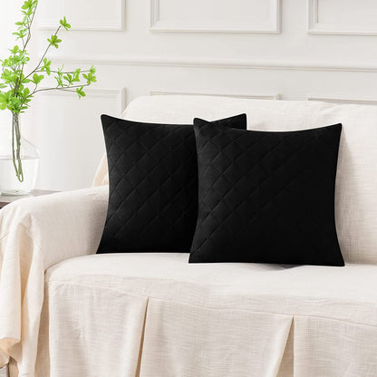 18X18 INCHES QUILTED CUSHION COVER SQUARE PATTERN