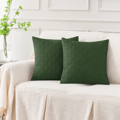 QUILTED CUSHION COVER SQUARE PATTERN 16, 18 and 20 INCHES