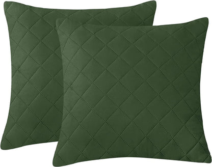 18X18 INCHES QUILTED CUSHION COVER SQUARE PATTERN