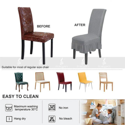 Frill Style Micro Mesh Chair Cover (Grey Color)