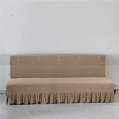 Frill Style Micro Mesh Sofa Cover (Beach Color)