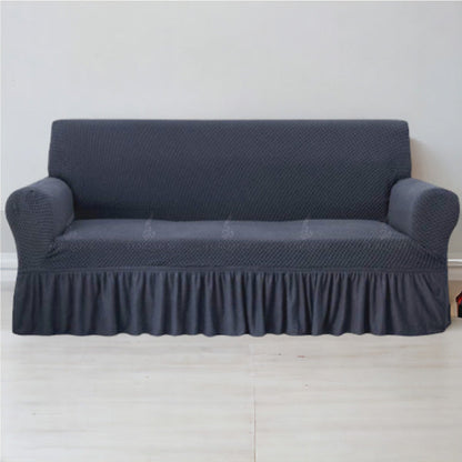 Frill Style Micro Mesh Sofa Cover (Grey Color)