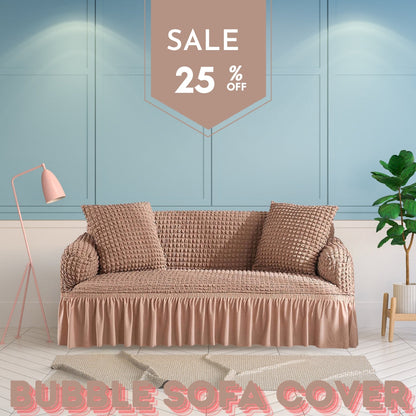 Ruffled Seersucker Sofa Cover (Bubble Fabric)