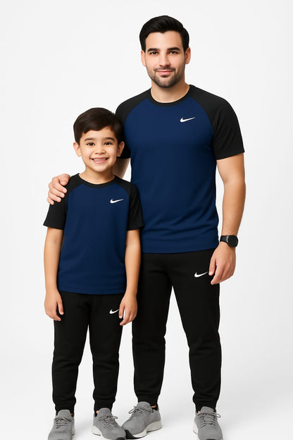 Like Father Navy & Black Kings wear Summer Tracksuit