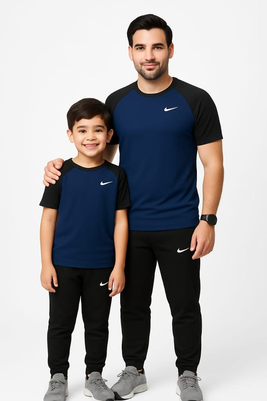 Like Father Navy & Black Kings wear Summer Tracksuit