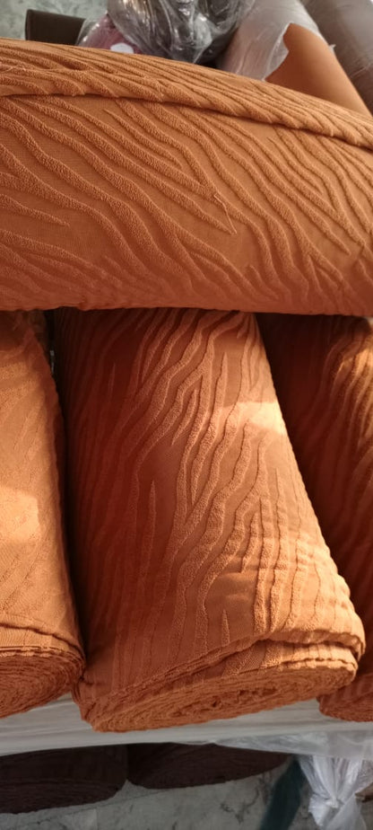 Zebra Velvet Sofa Cover (copper Colour)