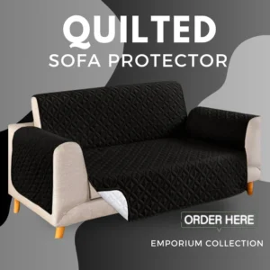 Ultrasonic Quilted Sofa Cover (Black Color)