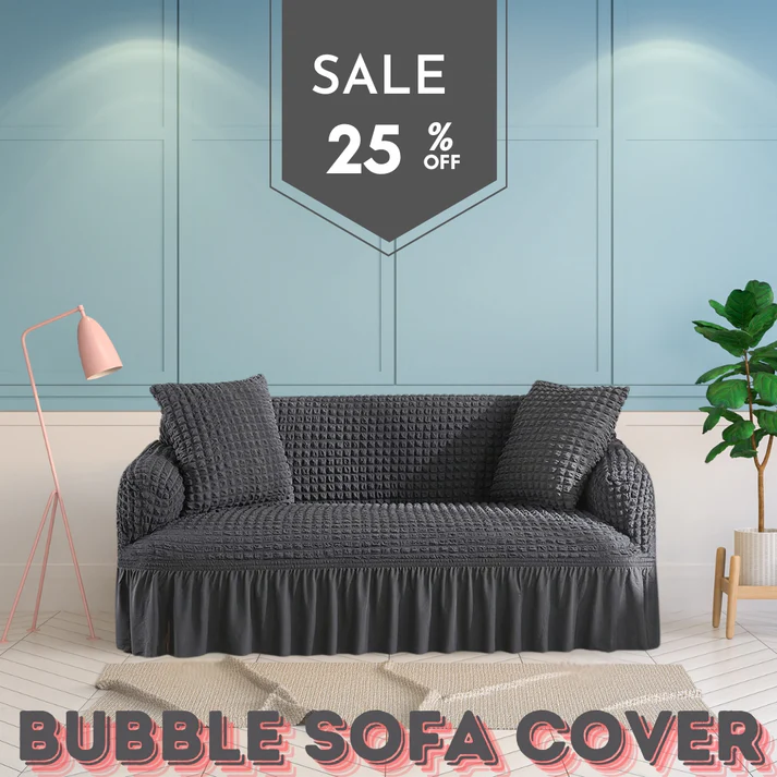 Frill Style Bubble Stuff Sofa Cover - Image 4