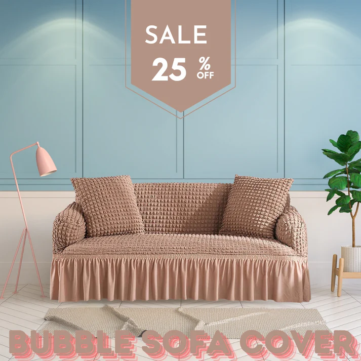 Frill Style Bubble Stuff Sofa Cover - Image 3