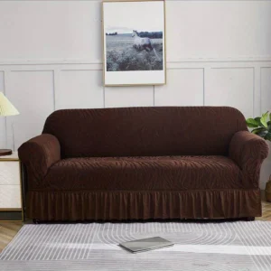 Zebra Velvet Sofa Cover (Brown Colour)